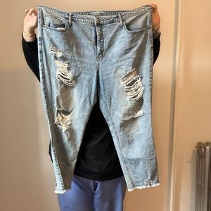 Wild fable distressed light denim